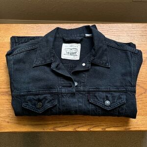 Levi washed black denim jacket